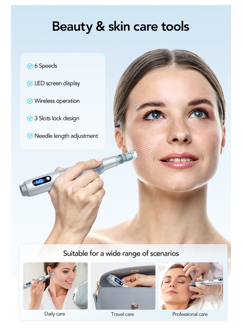 Dr.pen Dr.Pen M7S Microneedle Roller Kit – Home Acne Scar & Hair Growth Treatment | 20x36 Needles, M8 Cartridge Compatible  - Image 3