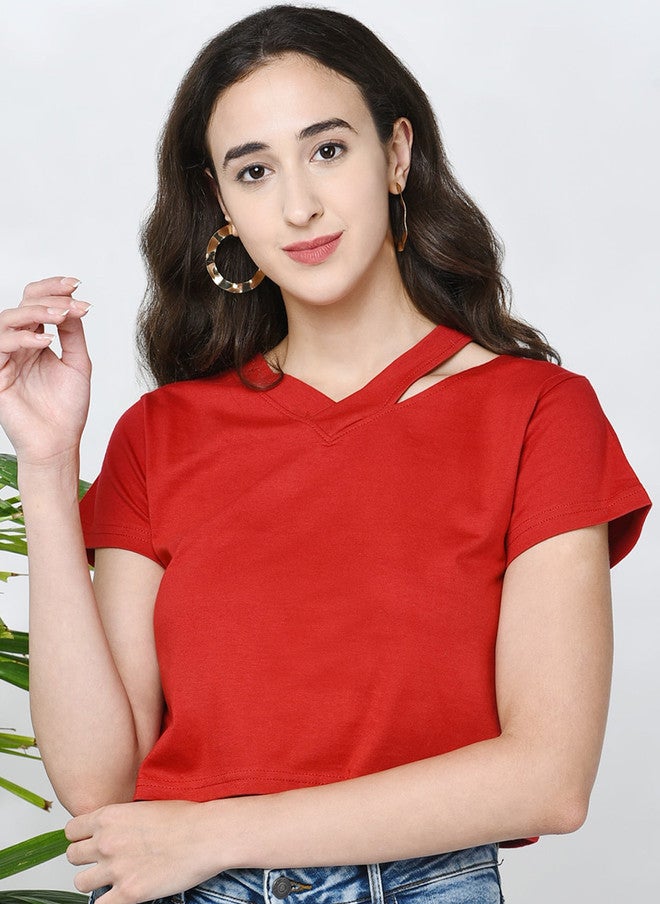 CHIMPAAANZEE V-Neck Crop Top - Image 1