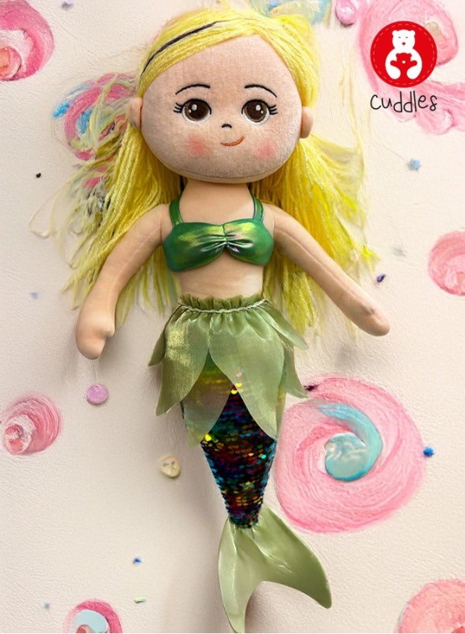 Cuddles Stuffed Blonde Mermaid Doll 50cm - Image 5