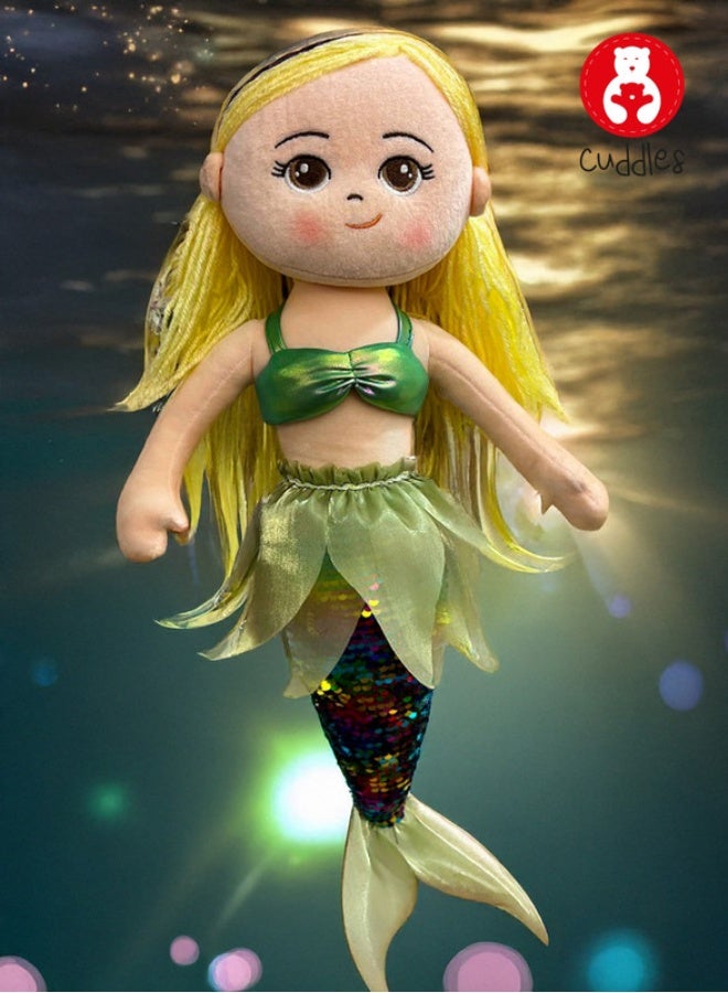 Cuddles Stuffed Blonde Mermaid Doll 50cm - Image 4