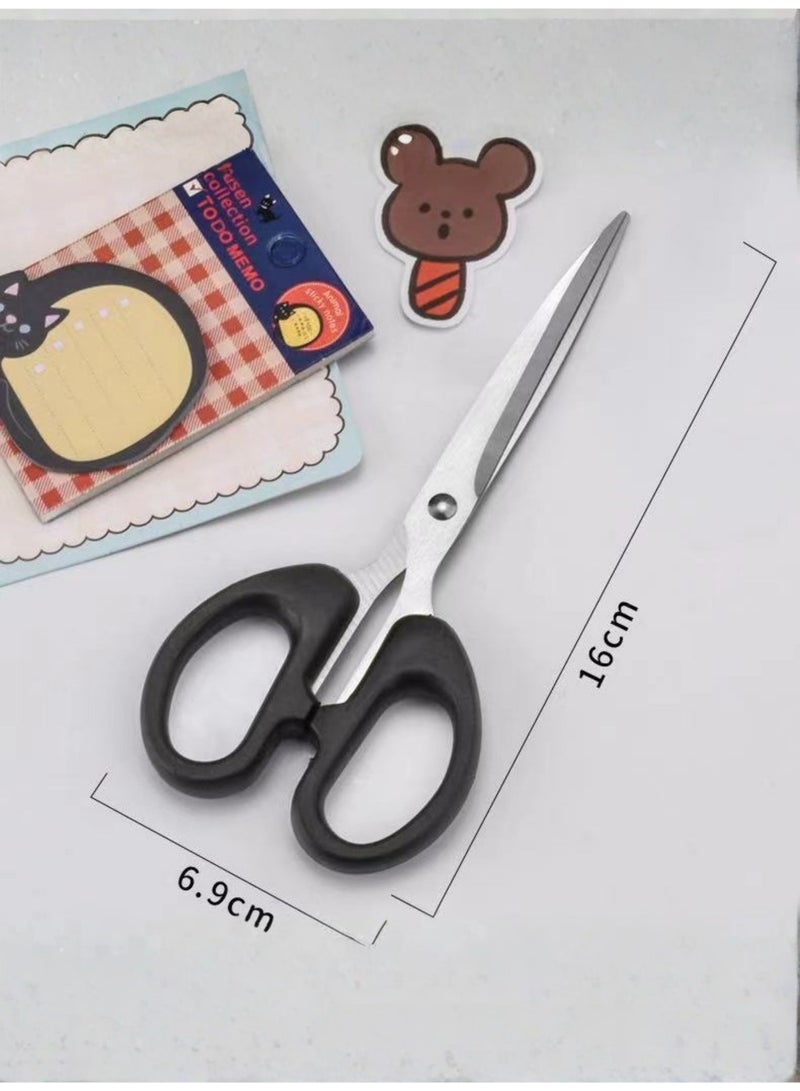 Stationery Stainless Steel Student Scissors - Black Color - Image 3
