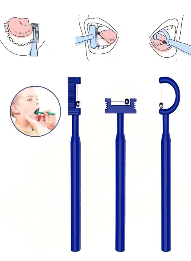 3Pcs Kids Tongue Tip Lateralization Elevation Tools Tongue Tip Exercise Oral Muscle Training Autism Speech Therapy Talk-Tool - Image 1