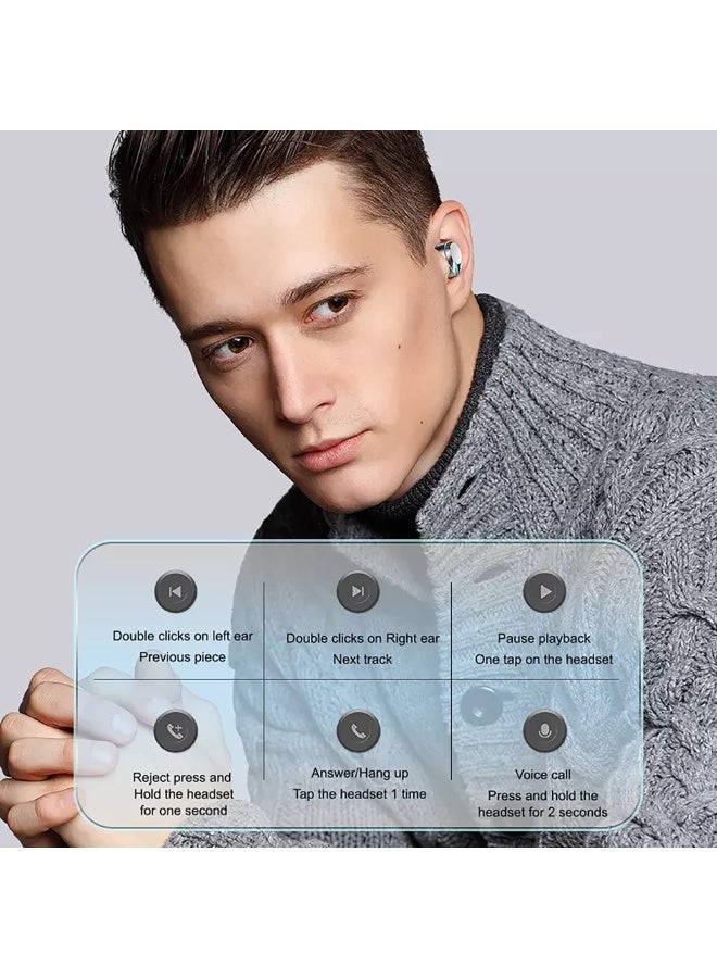 M41 Bluetooth 5.3 True Wireless Earbuds, Environment Noise Cancelling Earbuds, IPX7 Waterproof (Silver) - Image 5