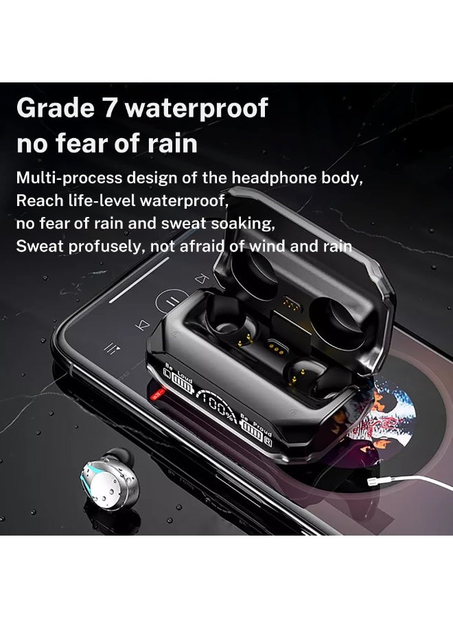 M41 Bluetooth 5.3 True Wireless Earbuds, Environment Noise Cancelling Earbuds, IPX7 Waterproof (Silver) - Image 3