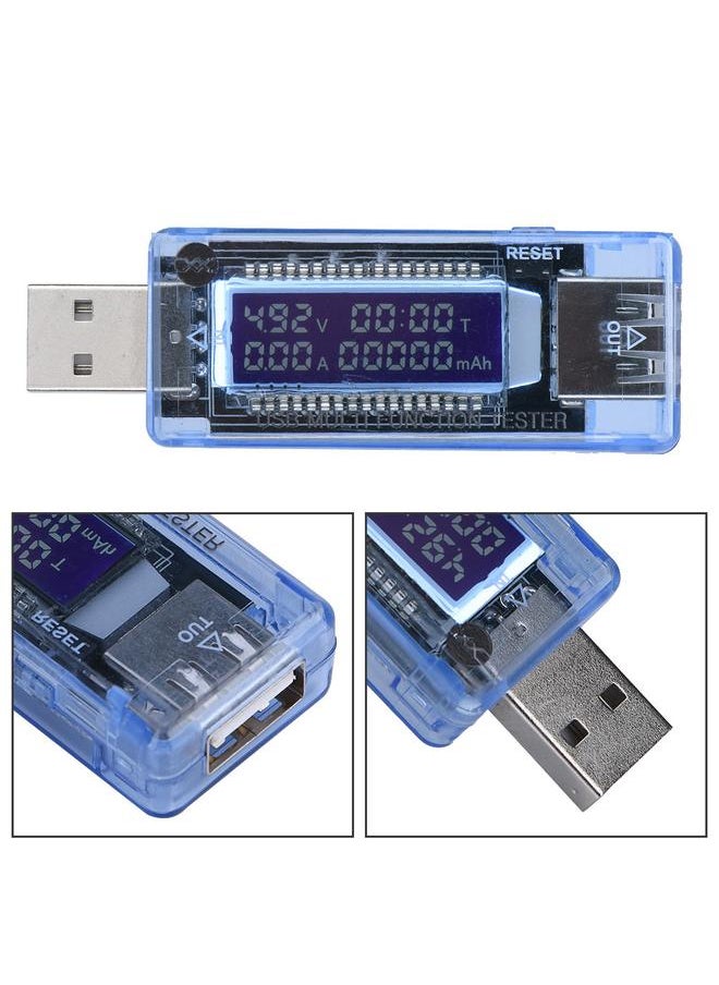 Thoraya Blue Current Voltage Charger Capacity Tester USB Fast Charger Power Meter Text Voltmeter  - Image 3