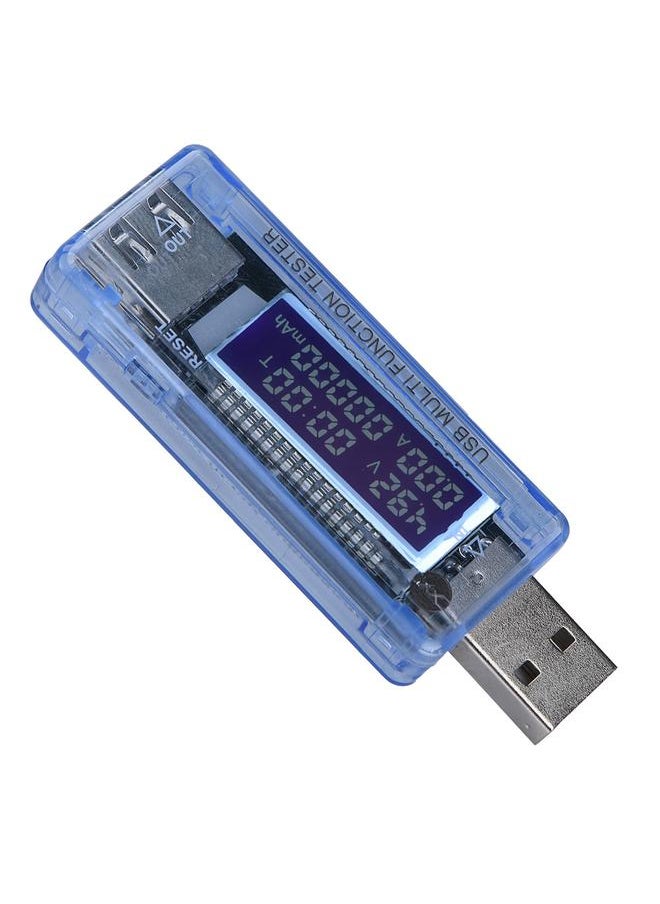 Thoraya Blue Current Voltage Charger Capacity Tester USB Fast Charger Power Meter Text Voltmeter  - Image 1