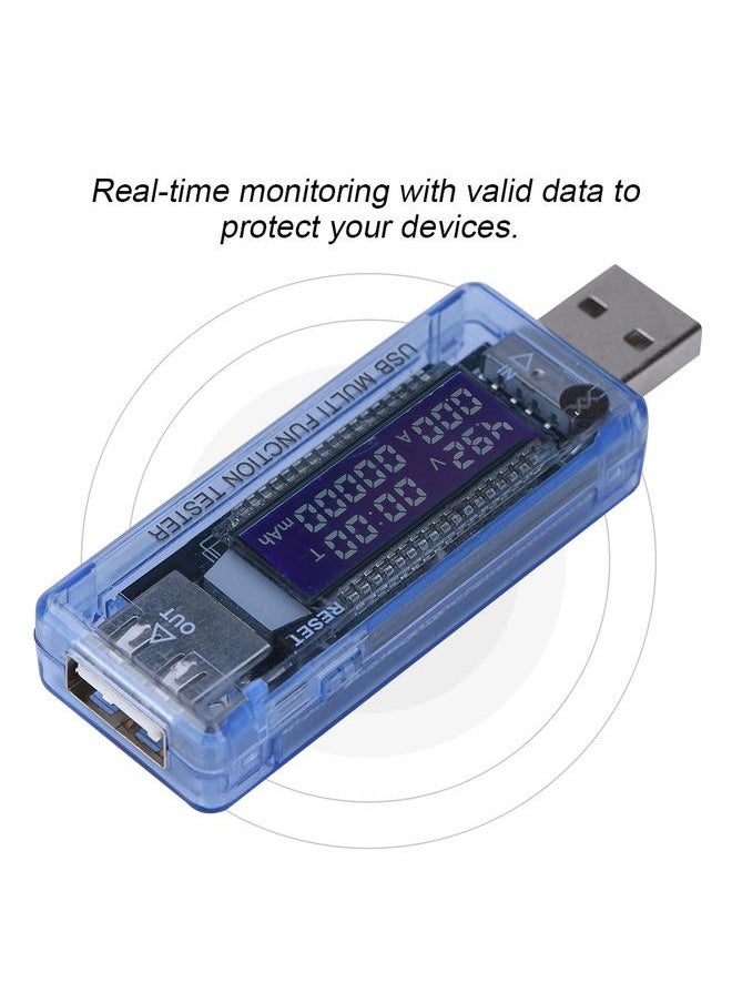 Thoraya Blue Current Voltage Charger Capacity Tester USB Fast Charger Power Meter Text Voltmeter  - Image 2
