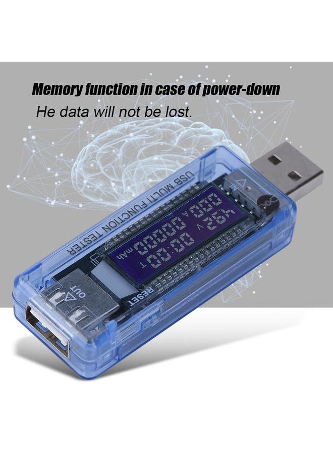 Thoraya Blue Current Voltage Charger Capacity Tester USB Fast Charger Power Meter Text Voltmeter  - Image 4