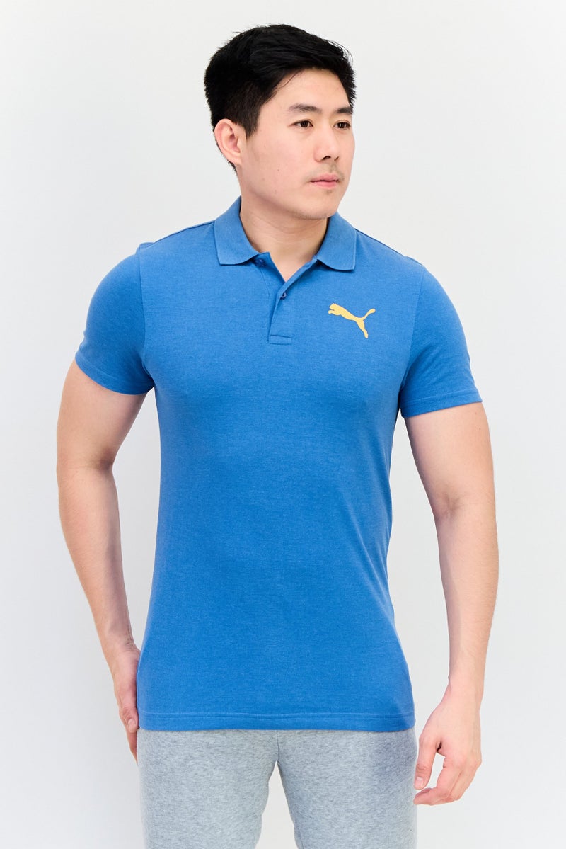 PUMA Men Sportswear Fit Short Sleeves Outdoor Polo Shirt, Blue - Image 1