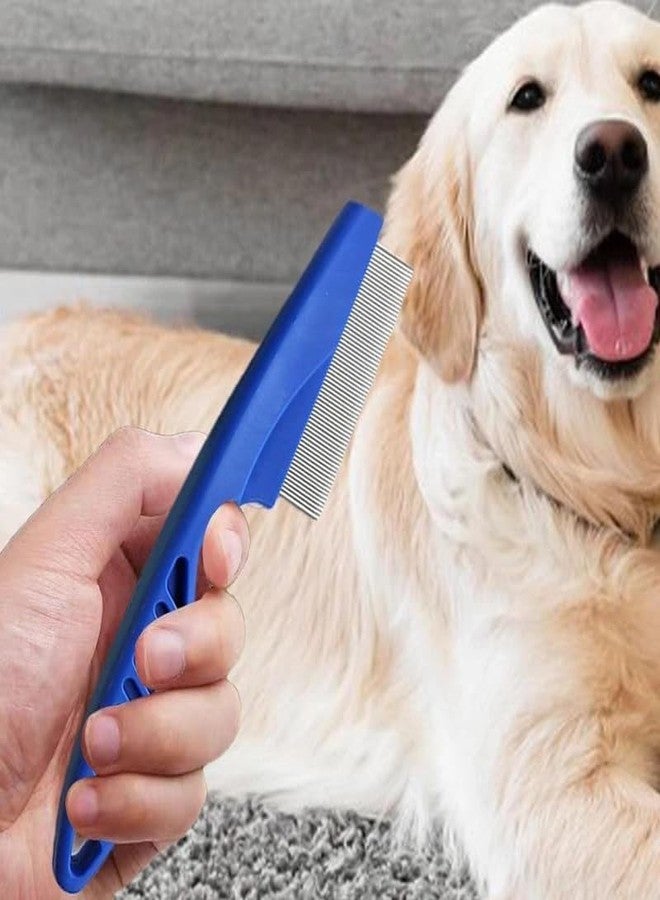 JMC Dog Trust Multifunctional Pet Hair Comb Tear Stain Removal, Dog Lice Comb, Flea Brush for Cats, Suitable for small dogs puppies, 2 in 1 dog comb teeth stainless steel combing massage. - Image 2