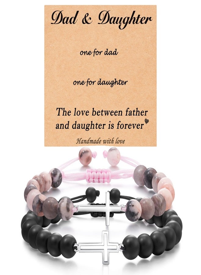 Tarsus Fathers' Day Gifts - Cross Bead Bracelets for Dad and Daughter - Image 1