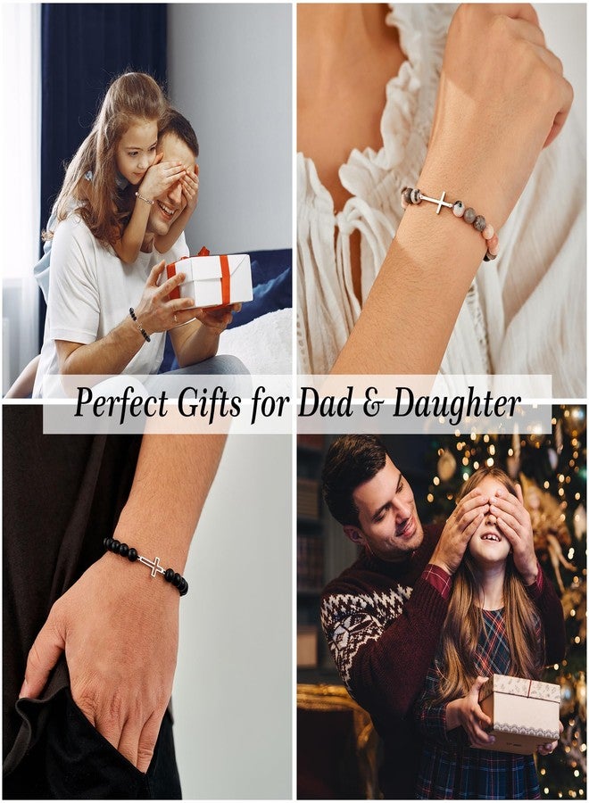 Tarsus Fathers' Day Gifts - Cross Bead Bracelets for Dad and Daughter - Image 5