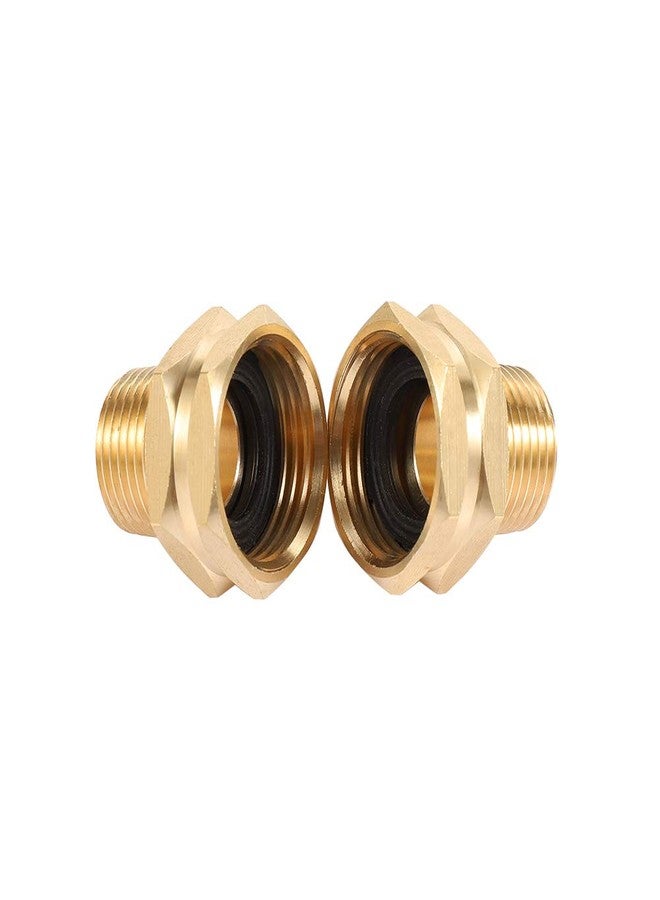 Kbrotech Brass Garden Hose Adapter, 3/4” GHT Female x 1/2” NPT Male, 2pcs (3/4” GHT Female x 1/2” NPT Male) - Image 2