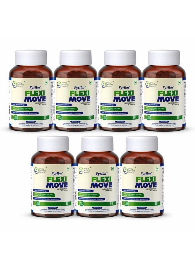 FYTIKA فيتيكا فليكسى موف - مكمل دعم المفاصل، جلوكوزامين، وردة الورد، بوسويليا سيراتا، يدعم صحة العظام، المفاصل، الغضاريف، للرجال، النساء - 420 قرص (عبوة من 7) - Image 1