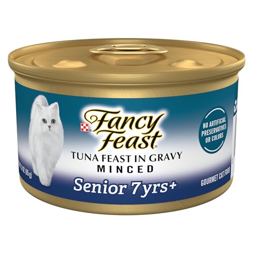 Fancy Feast Purina Fancy Feast Senior Wet Cat Food 7 Years Plus Tuna Feast In Gravy Minced - (Pack of 24) 3 oz. Cans - Image 1