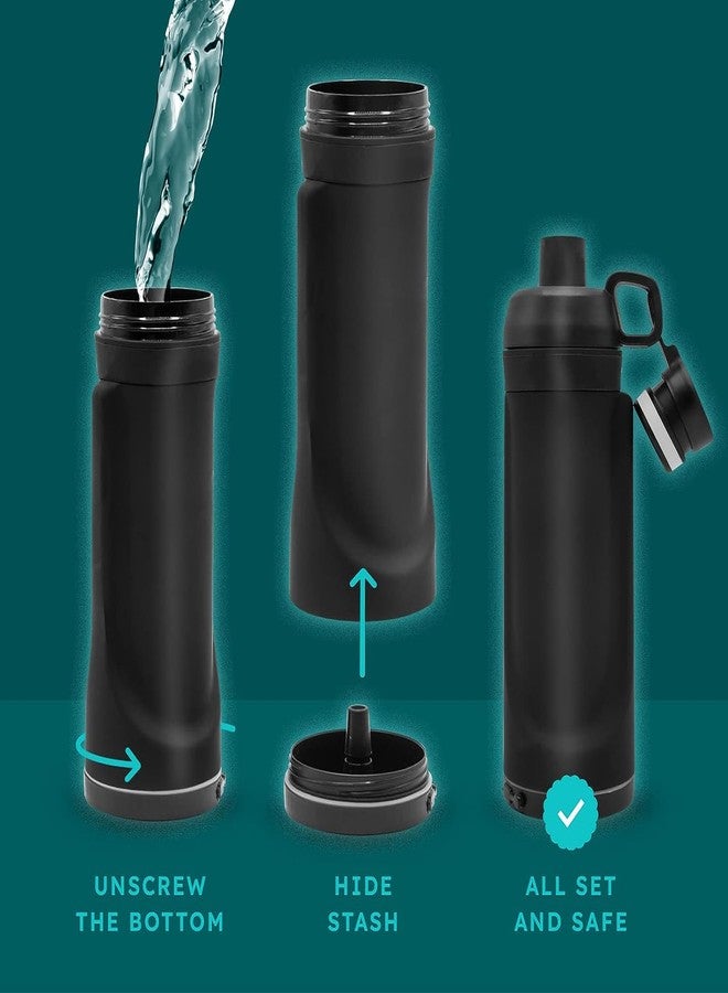 NUEAYMS Plastic Water Cup Water Bottle Travel Home Hiding for Cash Card Keys Bottom Compartment Storage Bottle Safe Water Bottle for Hot Cold Drinks Secret Compartment Water Bottle - Image 4