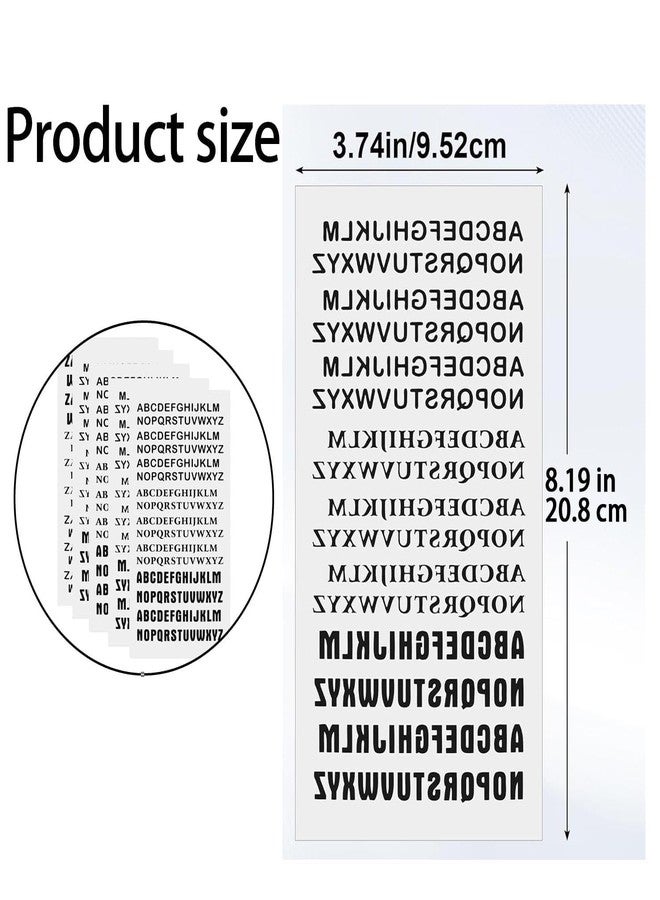 HODASHI 5 Sheets Black Letters Temporary Tattoos, Alphabet Temporary Tattoos, Waterproof Fake Stickers, Assorted Black Letter Tattoos for Body Art Men Women Face Neck Arm Decorations - Image 2