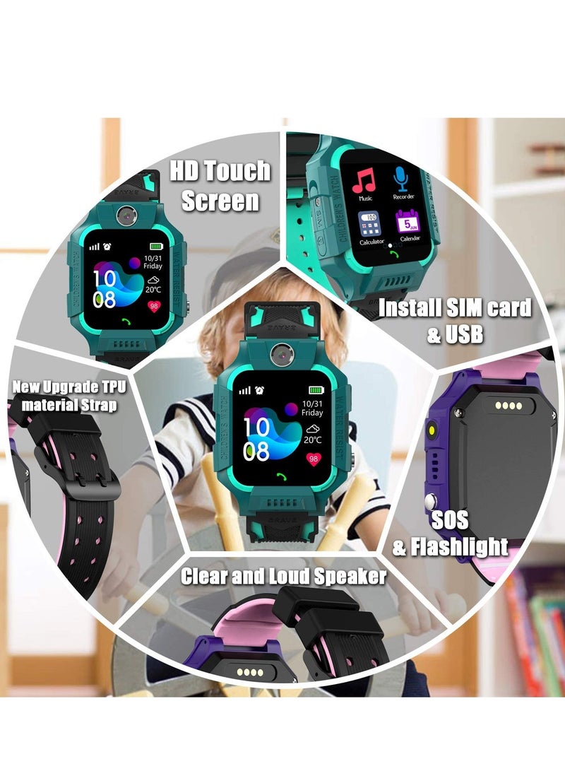 ELTRAZONE Q19 New Children's Positioning Student Factory Outlet Smart Watch Phone (Dark Blue) - Image 5