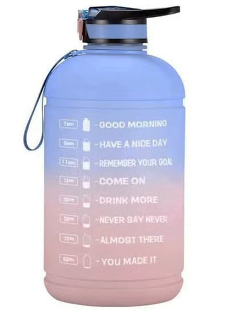 LIMOS 1 Gallon Sports Water Bottle Motivational with Time Marker & Straw Leak  - Image 1