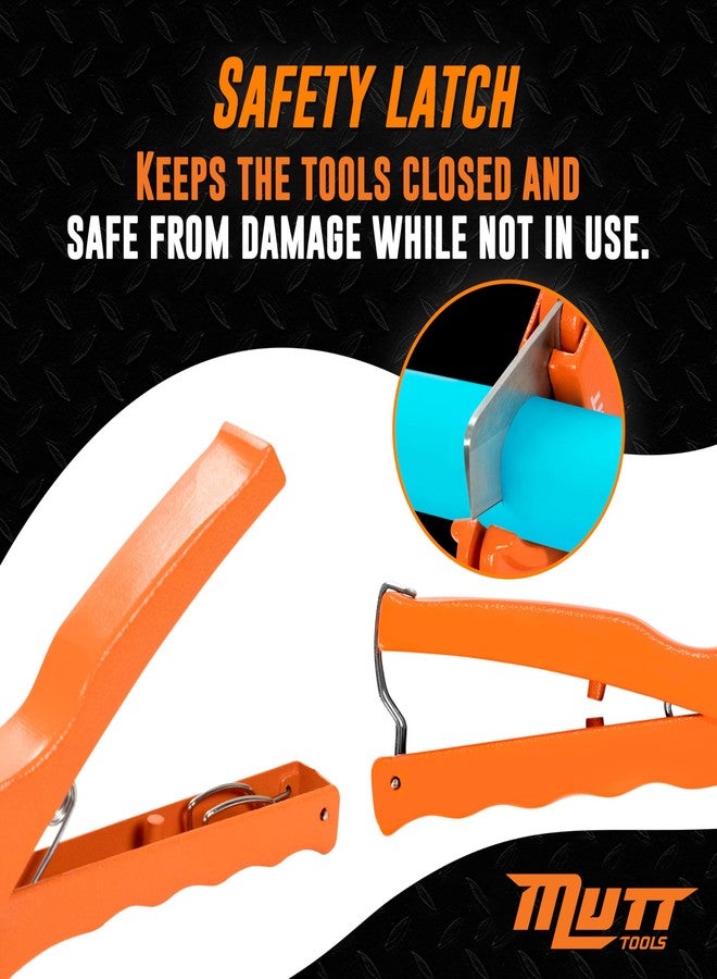 AMERICAN MUTT TOOLS أداة قطع أنابيب PEX الاحترافية من Mutt Tools - قاطع أنابيب ومواسير شديد التحمل بمقاس من 1/8 بوصة إلى 1 بوصة للسباكة - يقطع أنابيب PEX وPVC وCPVC والأنابيب البلاستيكية والخراطيم المطاطية - مجموعة أدوات السباكة الدقيقة الأساسية - Image 3