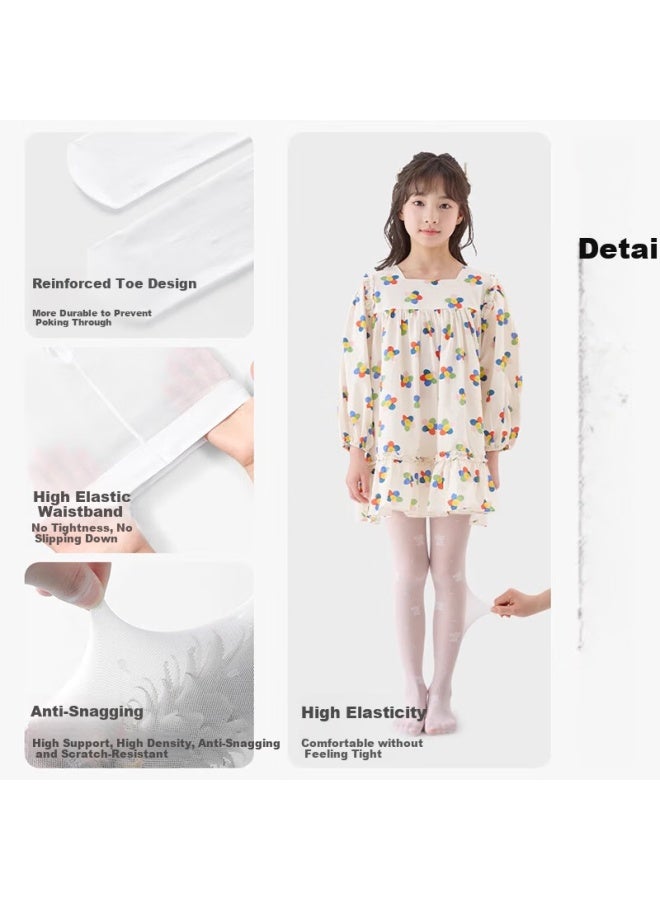 LANG SHA Langsha Children's Silk Stockings Summer Thin Baby Leggings White Mosquito-proof Dance Socks Pants Spring And Autumn Ultra-thin Girls Tights - Image 4