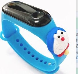 Crayon Shin-chan LED Waterproof Kids Watch Light blue-Jingdang cat