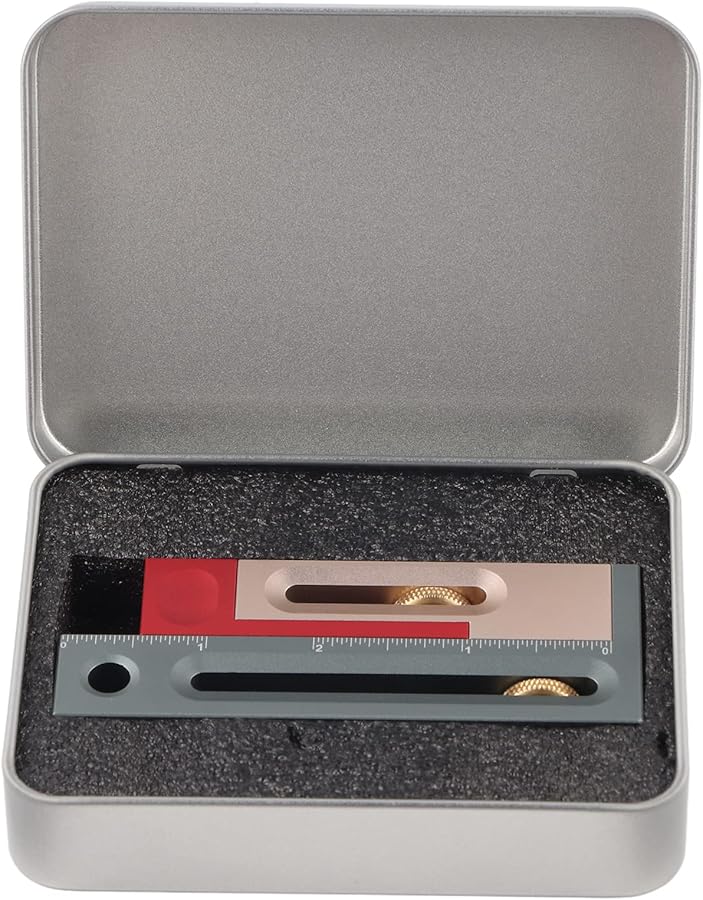 مقبس منشار سبائك الألومنيوم قابل للتعديل، كتلة قياس متحركة 100x38x15 5mm أداة النجارة - Image 1