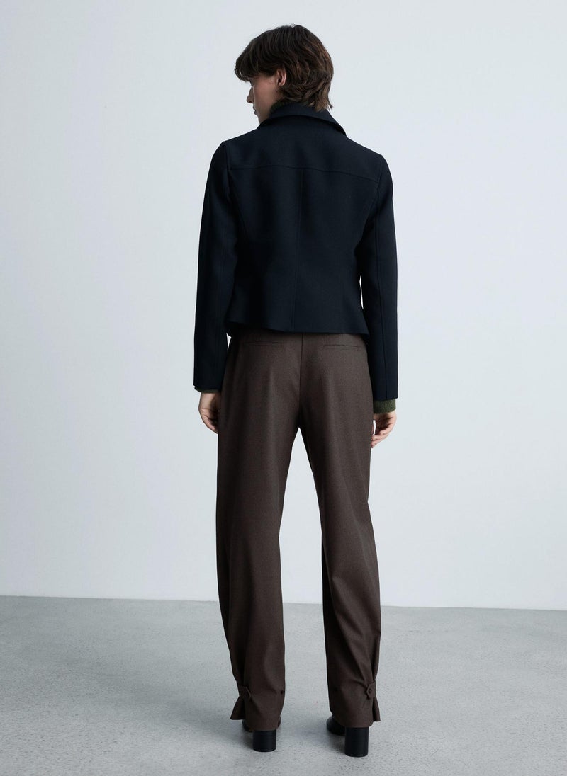 MANGO Buttoned Hem Wideleg Pants  - Image 2