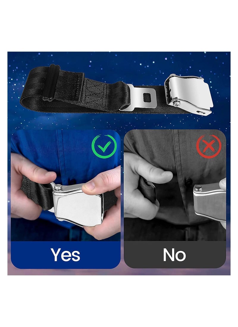 Excefore - Airplane Seat Belt Extender Adjustable 7-35'' Universal Airline Seatbelt Extenders with Carry Case Compatible with Most Airplane Except Southwest Airlines Alaska Airlines CPC Certificate CPSIA Test - Image 1