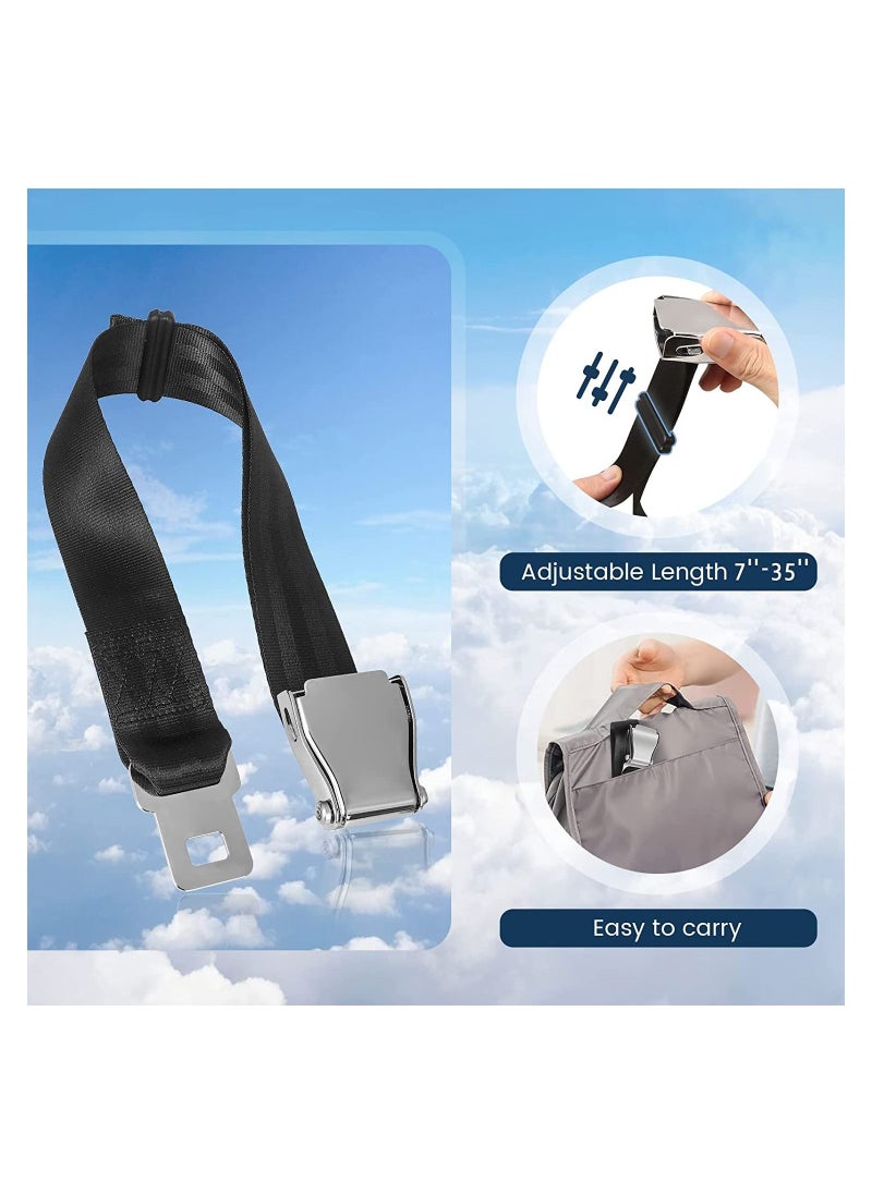 Excefore - Airplane Seat Belt Extender Adjustable 7-35'' Universal Airline Seatbelt Extenders with Carry Case Compatible with Most Airplane Except Southwest Airlines Alaska Airlines CPC Certificate CPSIA Test - Image 1