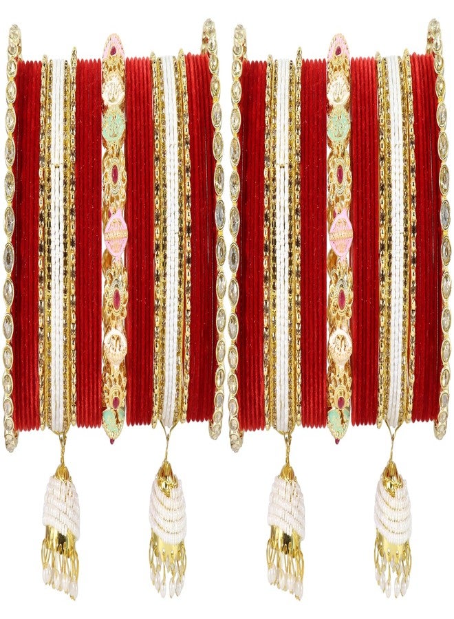 LAVAZZA Bridal Chuda - Red Chuda Bangle Set for Women - Image 1
