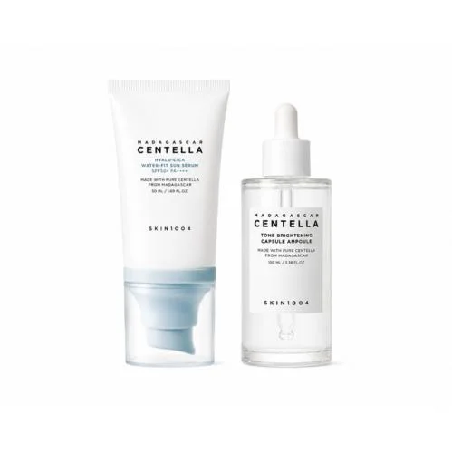 Skin1004 Centella Hyalu-Cica Sun Serum & Tone Brightening Ampoule Set