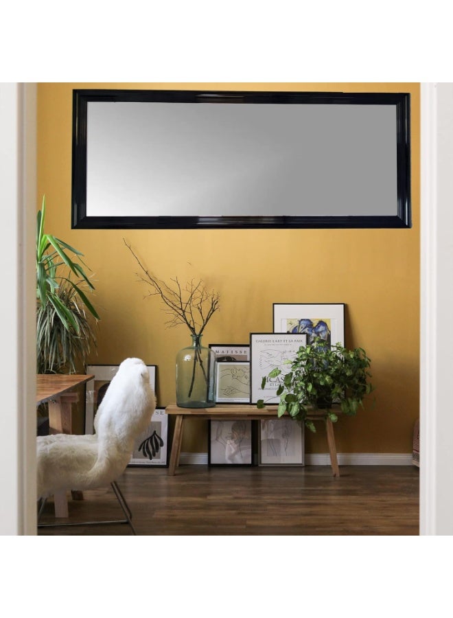 Full Length Floor Mirror 174 × 74 cm, Large Rectangle Dressing Mirror, Standing, Wall-Mounted or Leaning Mirror, Premium Golden PVC Frame for Bedroom & Living Room - Image 4