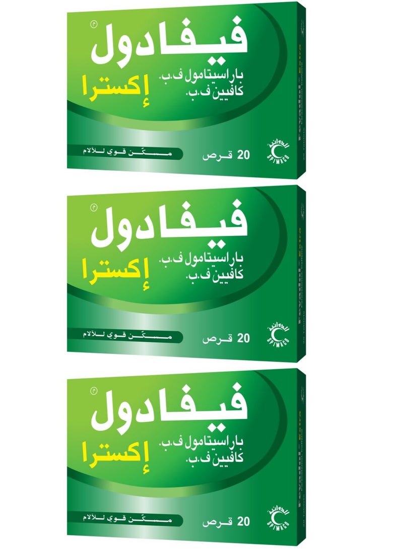FEVADOL Pack Of 3 Extra Tablet 20Pcs - Image 1
