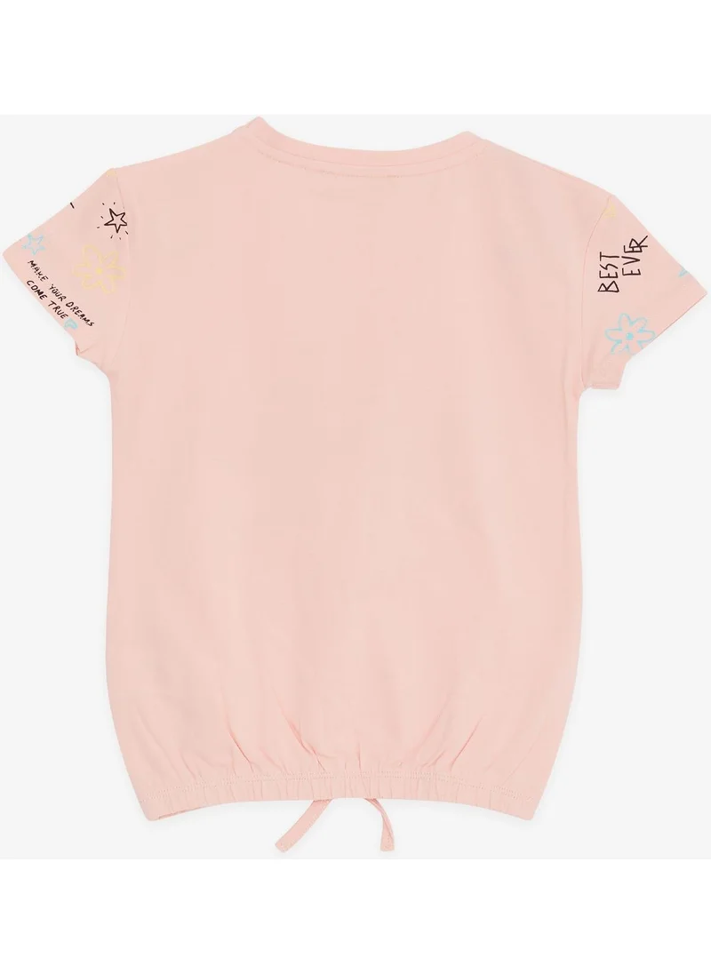 بريز Girls T-Shirt Colorful Text Printed Dream Themed 5-10 Years Old, Salmon