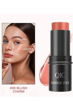 QIC Blush Stick Blush Makeup Wand Cream Blush for Cheeks Tint Long Wearing Natural Looking Face Foundation Blush Makeup for Daily Wear 3D Wonder Stick 06  - Image 2