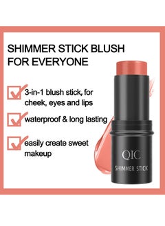 QIC Blush Stick Blush Makeup Wand Cream Blush for Cheeks Tint Long Wearing Natural Looking Face Foundation Blush Makeup for Daily Wear 3D Wonder Stick 06  - Image 3