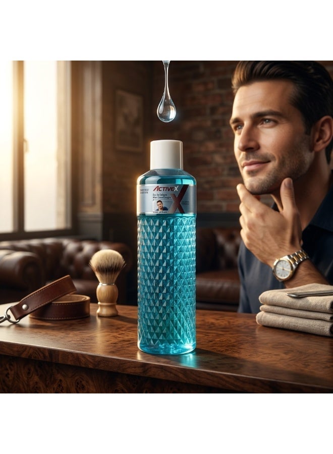 ActiveX After Shave Cologne 1000ml – Professional Barber After Shave Cooling & Refreshing Cologne (Blue) - Image 4