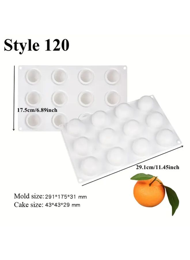 3D Orange Silicone Mold for Cake Ice Cream Desserts 10pcs Tangerine - Image 4