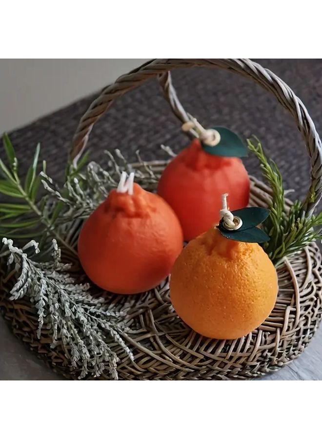 3D Orange Silicone Mold for Cake Ice Cream Desserts 10pcs Tangerine - Image 2