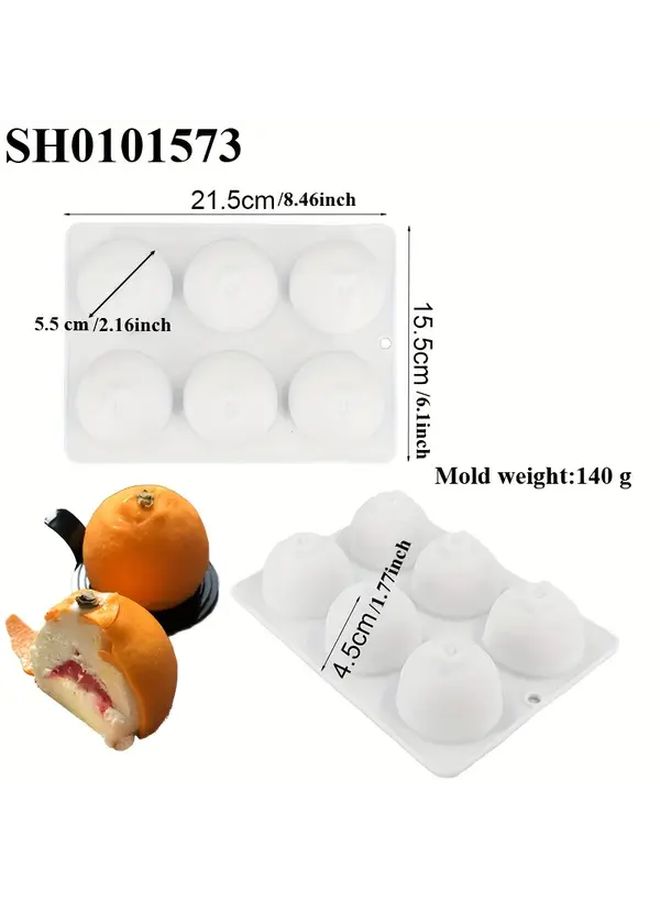 3D Orange Silicone Mold for Cake Ice Cream Desserts 10pcs Tangerine - Image 5