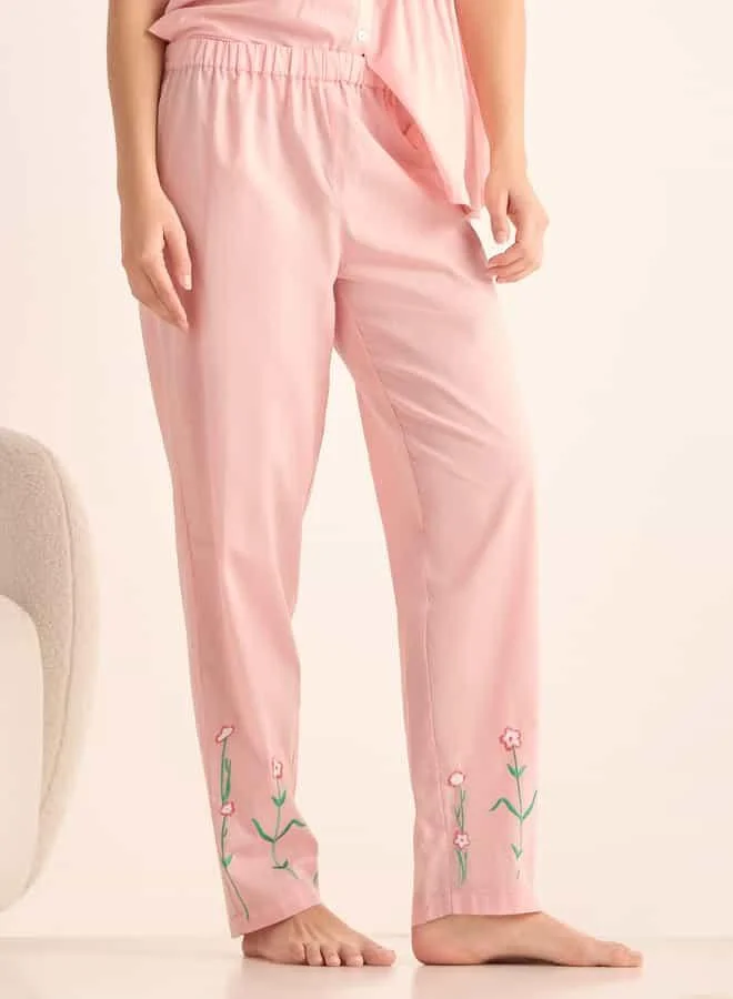 Splash FAV Embroidered Shirt and Pyjama Set