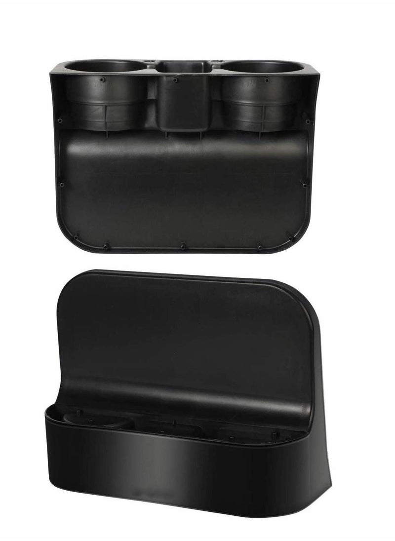 Y&D Universal Auto Truck Seat Side Cup Holder Mount Stand - Seam Gap Wedge Storage Organizer for Drink Bottle Pen Phone Car Front  - Image 2