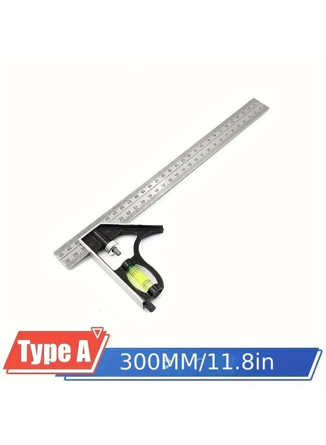 Black 3 in 1 Multifunctional Woodworking Tool Set with Digital Angle Gauge Ruler - Image 1