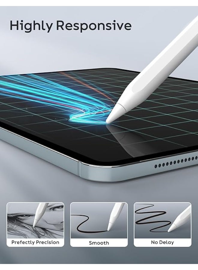 10-Min Fast Charge Professional Stylus Pencil for iPad (2018-2026) – Palm Rejection & Tilt Sensitivity – MFi Certified & Apple Compatible – Supports iPad 9th/10th Gen, Pro M4, Air M2/M3 & Mini 6 – Original Quality by Authorized Agent - Image 4