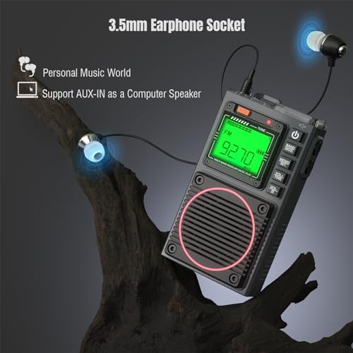 Raddy RF75A APP Control Shortwave Radio, Portable AM/FM/VHF/SW/WB Weather Radio, Pocket Radio Rechargeable w/ 9.85 Ft Wire Antenna - Image 4
