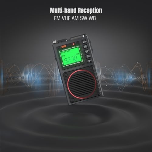 Raddy RF75A APP Control Shortwave Radio, Portable AM/FM/VHF/SW/WB Weather Radio, Pocket Radio Rechargeable w/ 9.85 Ft Wire Antenna - Image 3