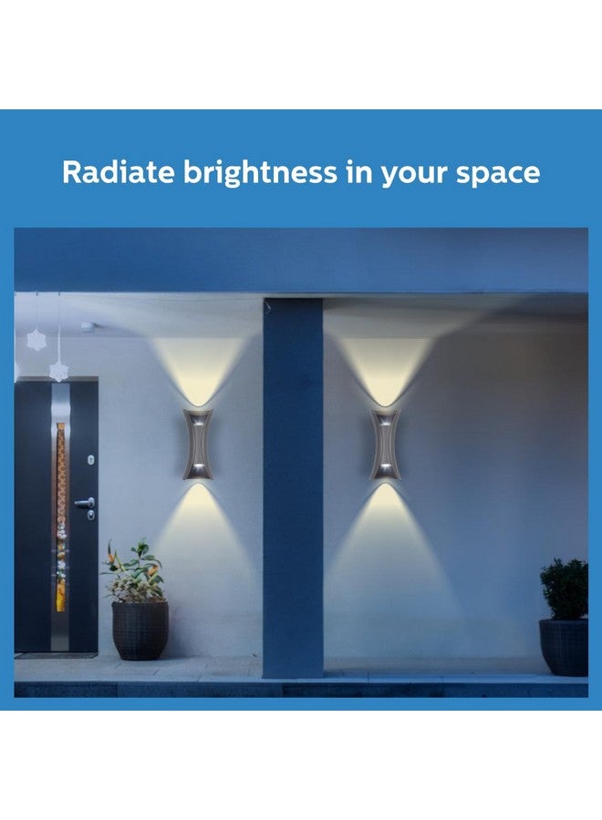 PHILIPS 10W Vertical decorative Wall Light | Lucent Outdoor Wall Light for Decoration | Colour : Warm White, Pack of 2 - Image 4