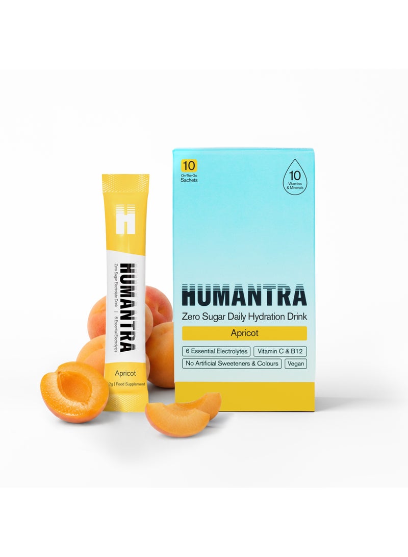 Humantra Apricot Electrolyte Hydration 4.2gm Pack Of 10 - Image 1