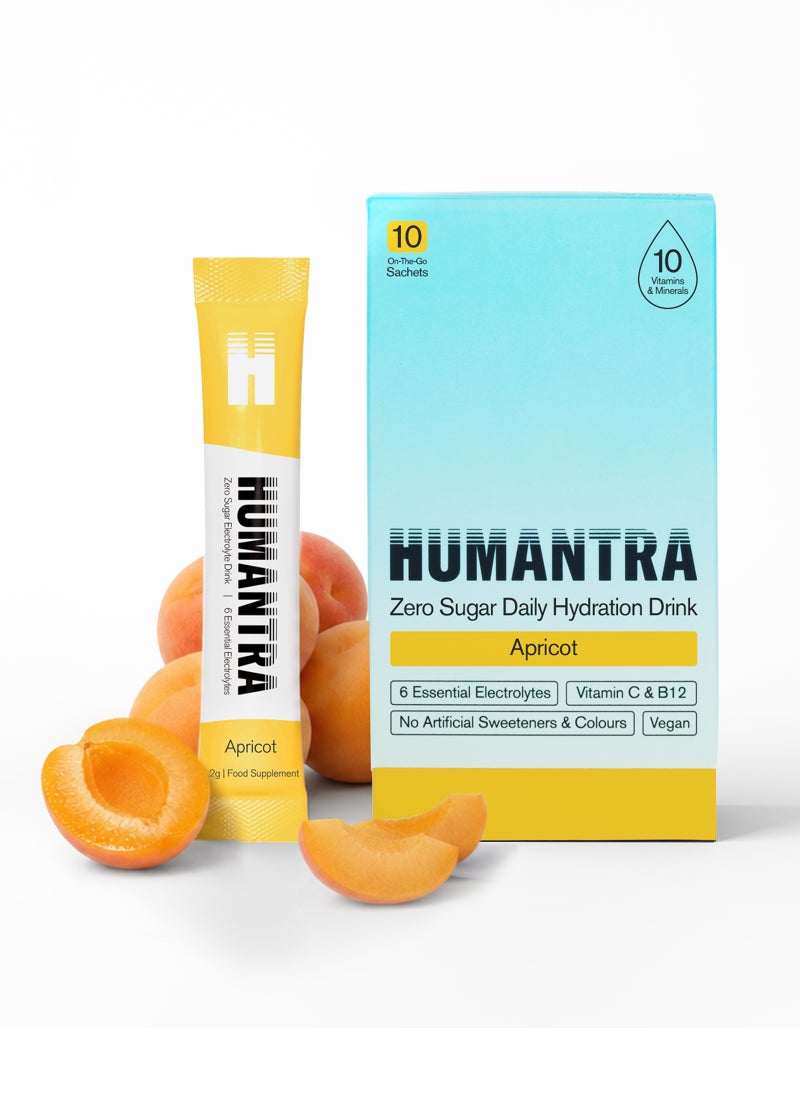 Humantra Apricot Electrolyte Hydration Drink Powder - Image 1